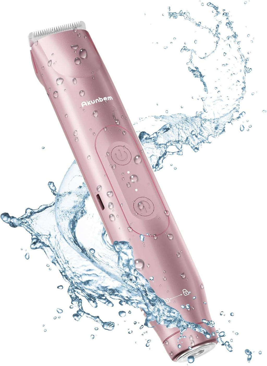 Women Electric Shaver Dual Head Bikini Trimmer for Women IPX7 Waterproof Wet & Dry Use Body Hair Trimmer and Facial Hair Remover for Bikini Underarm Leg Arm Body Face (Pink)