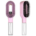 2-In-1 Detangler Hair Brush, with Built-In Mister Spray, Wet & Dry Detangling Brush for Curly, Wavy & Straight Hair | No-Tangle Anti-Frizz Hair Care Brush,Water Reservoir 50Ml. (Pink)