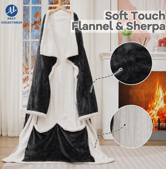 Daily Collectables™ ''Never Feel Cold Again'' - Luxury Quality Heated Full Body Blanket Robe