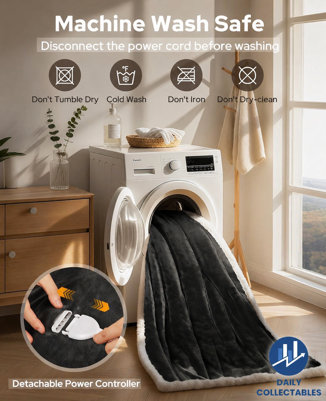 Daily Collectables™ ''Never Feel Cold Again'' - Luxury Quality Heated Full Body Blanket Robe