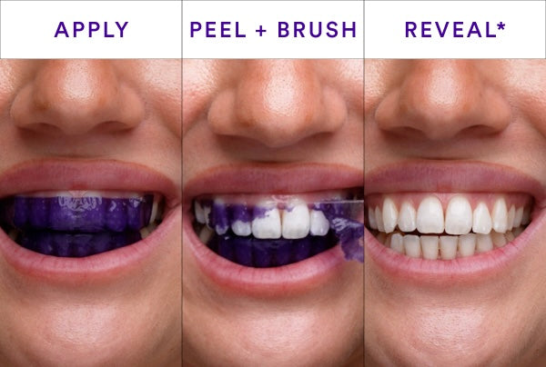 42Strips Purple Whitening Tooth Patch Fresh Breath Tooth Brightening Stickers Remove Yellow Stains for Smokers & Coffee Drinkers