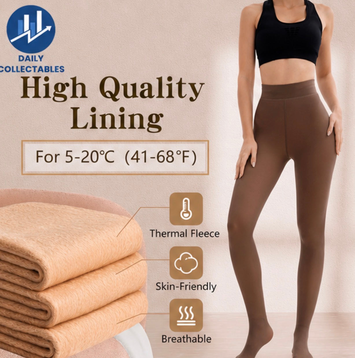 Daily Collectables™ Winter Thermal Fleece Lined Leggings|Tights
