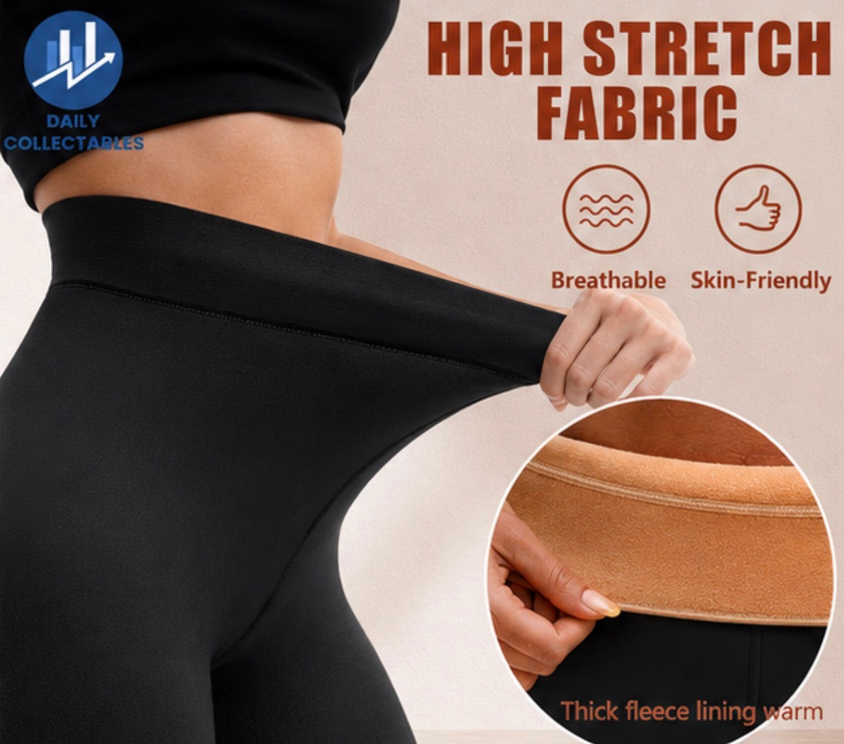 Daily Collectables™ Winter Thermal Fleece Lined Leggings|Tights