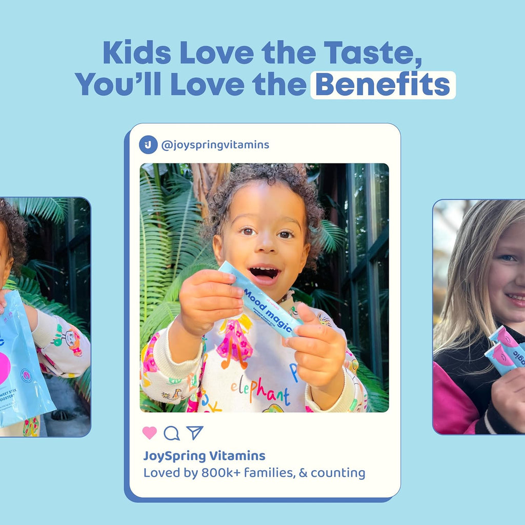 Pixie Sticks with Saffron & GABA for Kids | Mood Balance Supplements for Kids | Sugar-Free Powder Candy New Flavor Cherry Lime (25 Servings)